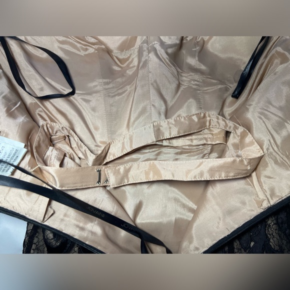 JOVANI Black and Tan Strapless Mermaid Gown | 6 - Picture 14 of 16